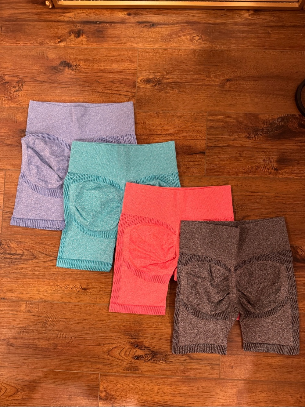 Seamless High-Waist Women’s Shorts - Coral, Teal, Lavender, Charcoal